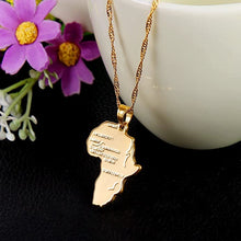 Load image into Gallery viewer, Africa Map Pendant Necklaces