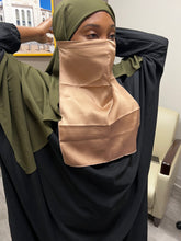 Load image into Gallery viewer, Satin Half Niqab-Light Brown