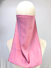 Load image into Gallery viewer, Satin Half Niqab-Rose
