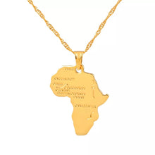Load image into Gallery viewer, Africa Map Pendant Necklaces