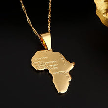 Load image into Gallery viewer, Africa Map Pendant Necklaces