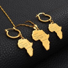Load image into Gallery viewer, African Map Necklace Set