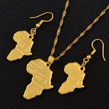 Load image into Gallery viewer, African Map Necklace Set
