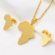 Load image into Gallery viewer, Africa Map Pendant Necklaces