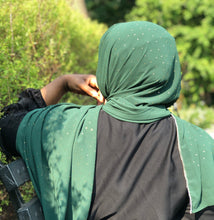 Load image into Gallery viewer, Chiffon with Rhinestone- Dark Green