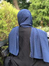 Load image into Gallery viewer, Chiffon with Rhinestone- Navy Blue