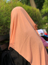 Load image into Gallery viewer, Chiffon with Rhinestone-Peach