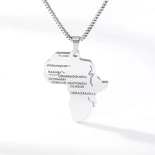 Load image into Gallery viewer, Africa Map Pendant Necklaces