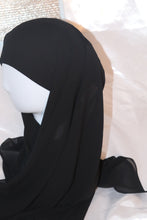 Load image into Gallery viewer, Instant Chiffon Hijab - Black