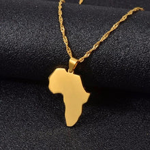 Load image into Gallery viewer, Africa Map Pendant Necklaces
