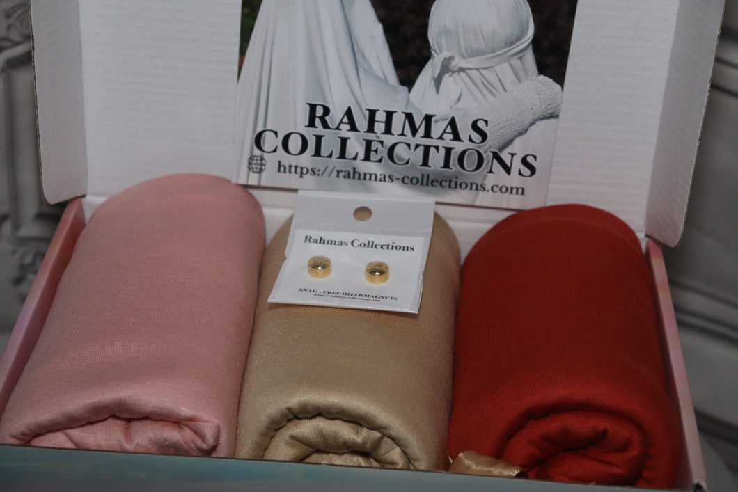 Ramadan  jersey Hijab Box :Powder