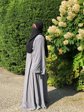 Load image into Gallery viewer, Classic  Dark Grey Abaya Dress
