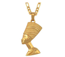 Load image into Gallery viewer, Egyptian Queen Nefertiti Pendant Necklace
