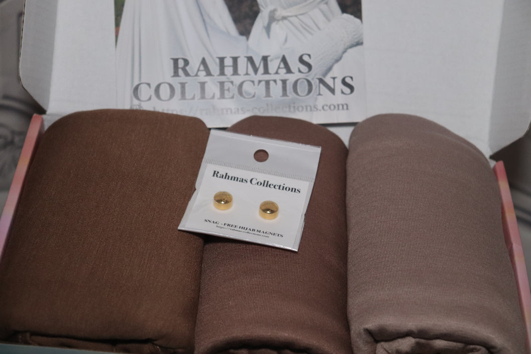 Ramadan  jersey Hijab Box :Cocoa