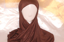 Load image into Gallery viewer, Instant Jersey Hijab - Chocolate
