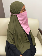 Load image into Gallery viewer, Satin Half Niqab-Rose
